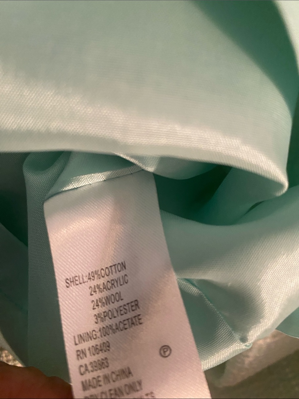 TAHARI size 6  PETITE mint green excellent condition - Picture 9 of 9